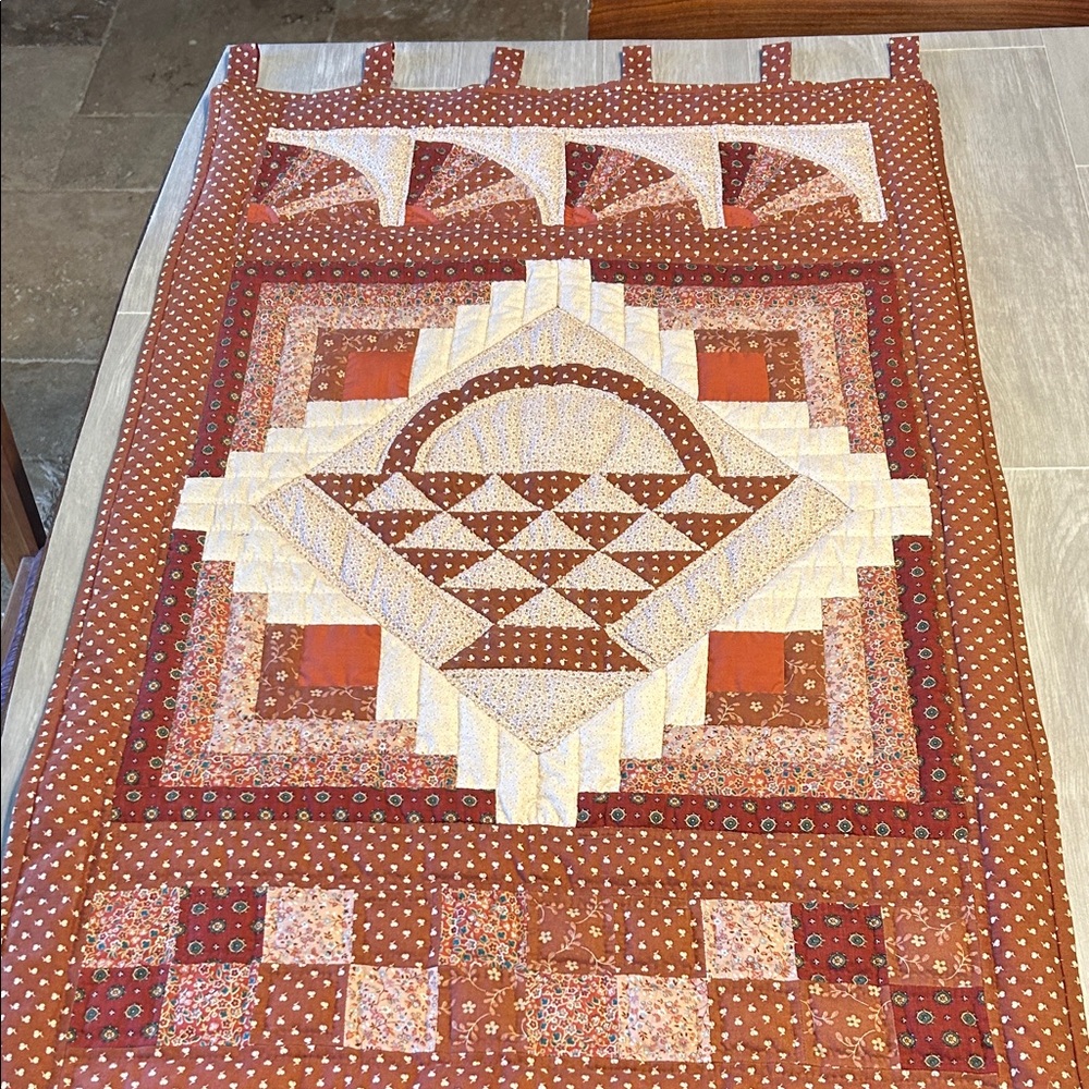 Vintage Hand Crafted Patchwork Hanging Quilt Art Work